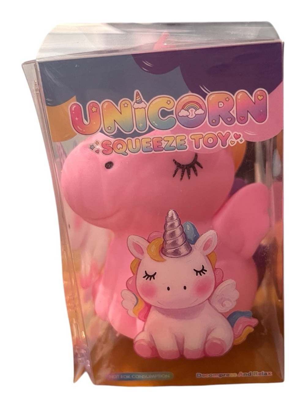 Unicorn Crunchy squishy with pink pumpkin